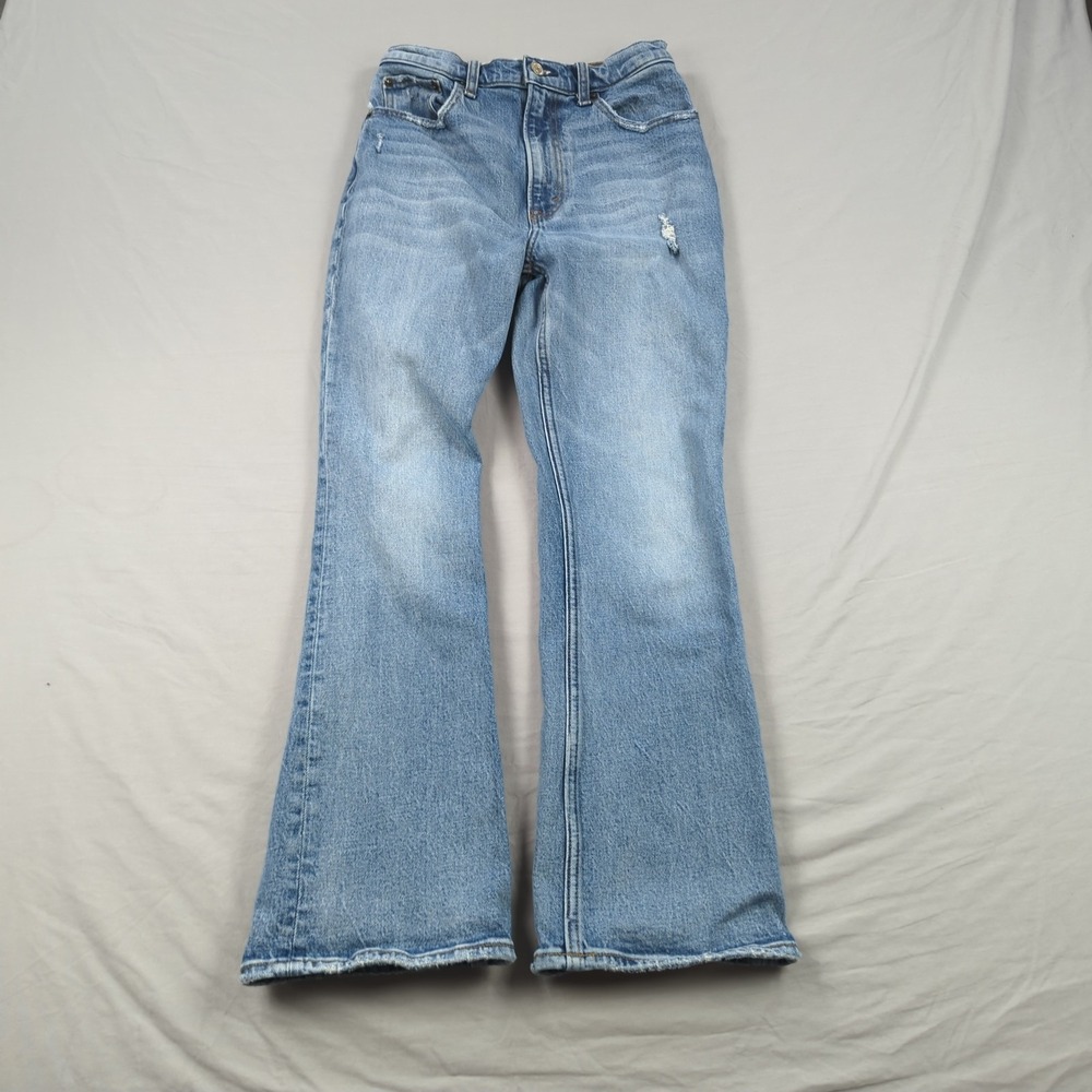 Abercrombie & Fitch Light Blue High-Rise Flare Jeans